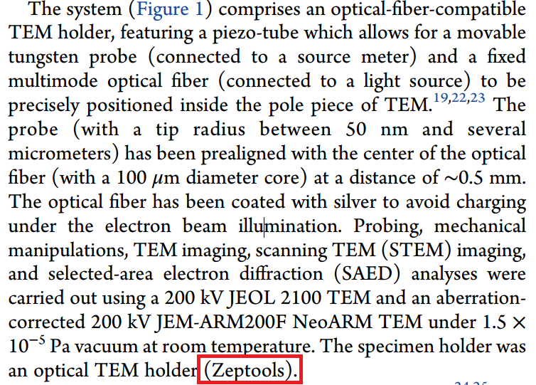 原位TEM光電力樣品桿發(fā)表文章 原位TEM光電力樣品桿發(fā)表文章
