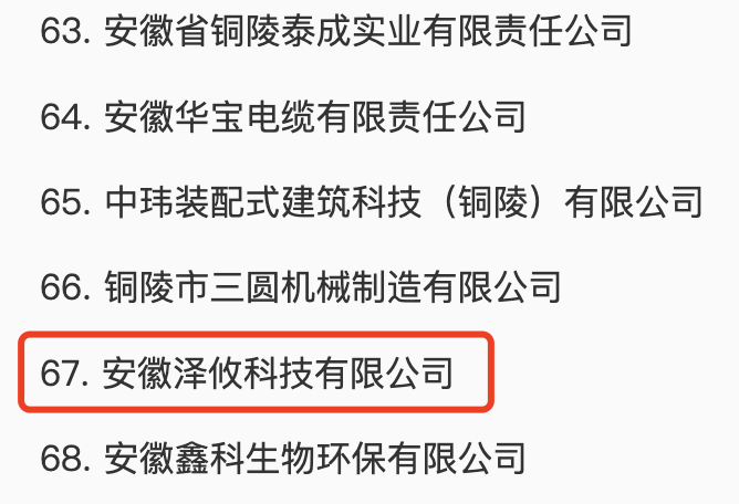 安徽省創新型中小企業名單 安徽省創新型中小企業名單